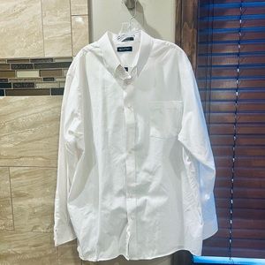 Puritan Men’s Long Sleeve Button Down Shirt Size 2XL White